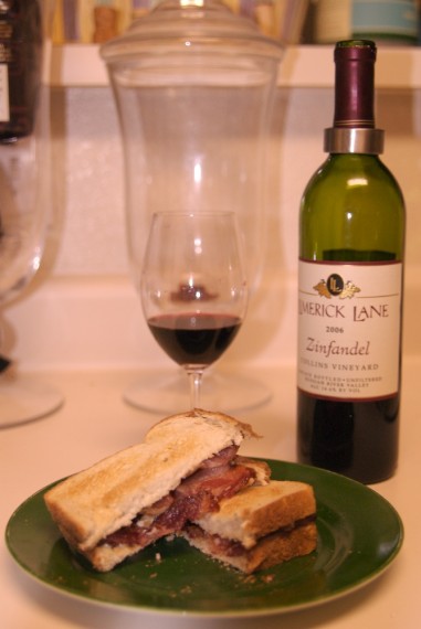 Bacon Sandwich with Limerick Lane Zinfandel